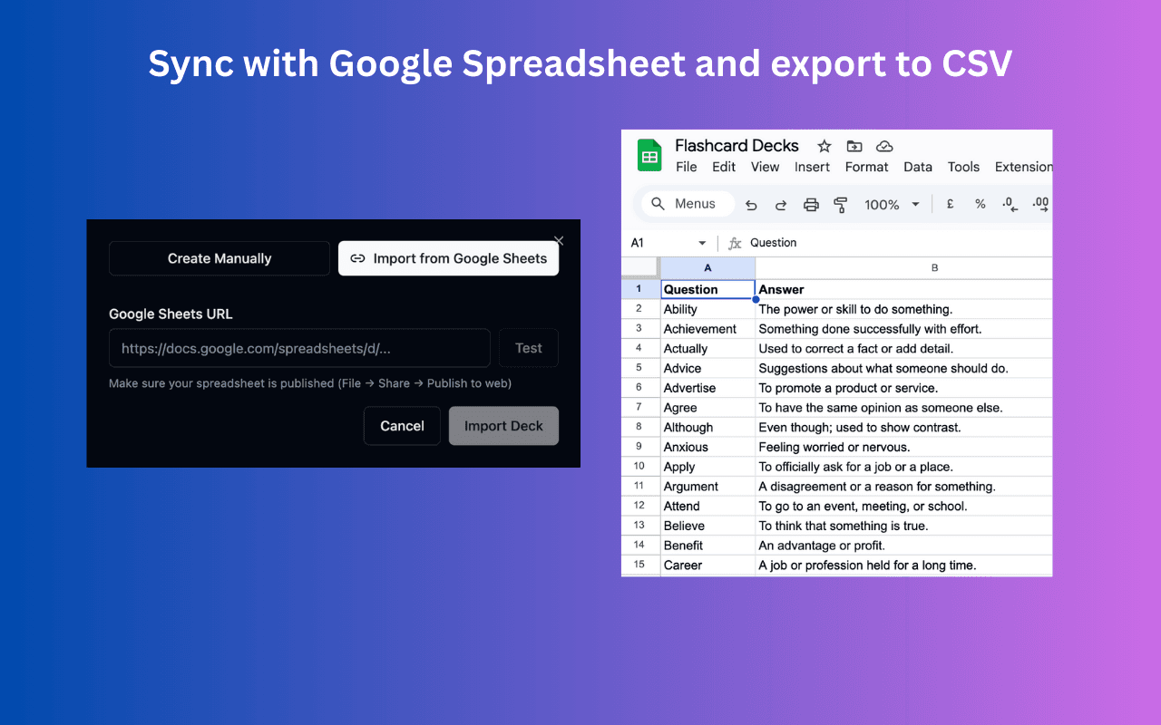 Sync with Google Sheets